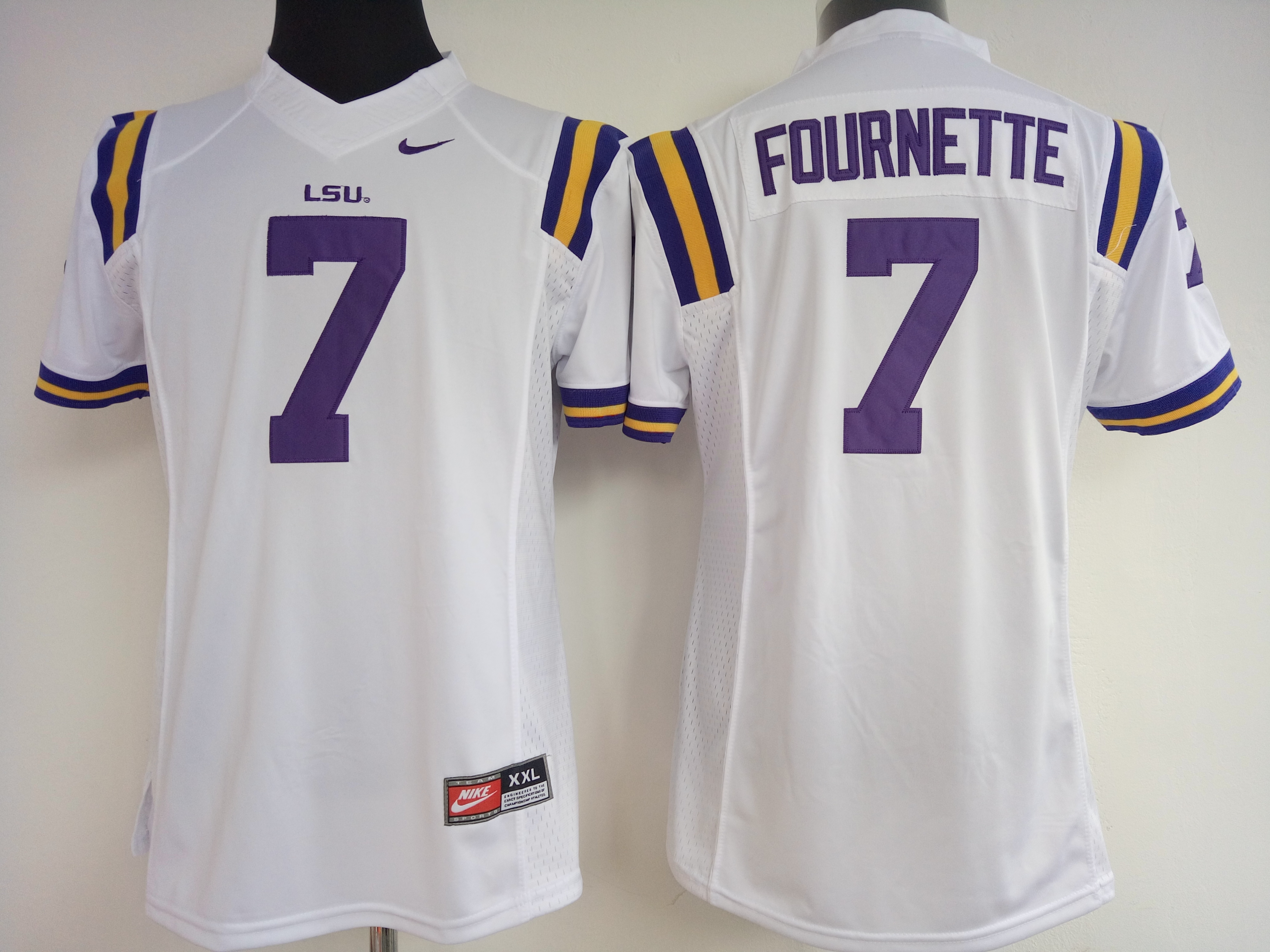 NCAA Womens LSU Tigers White #7 Fournette jerseys